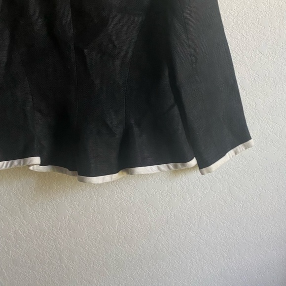 Lauren Ralph Lauren Linen Preppy Academia Black and White Trim Blazer Jacket 8P - Picture 13 of 14